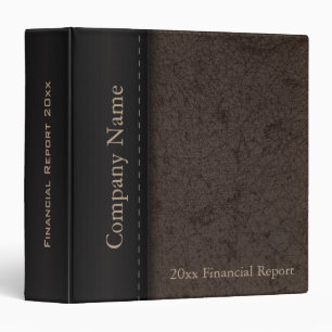 Dark Brown Grunge Leather Style Binder