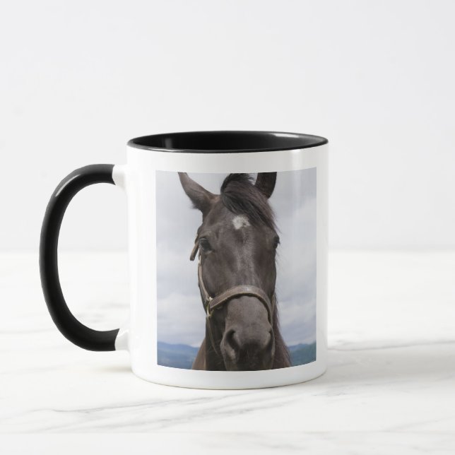 Dark Brown Horse Mug (Left)