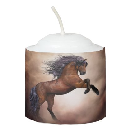 Dark Brown Horses horse rearing up Votive Candle