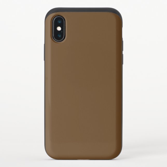 Dark Brown iPhone X Slider Case (Back)