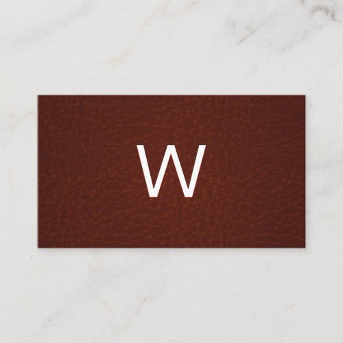 Dark Brown Leather Business Card