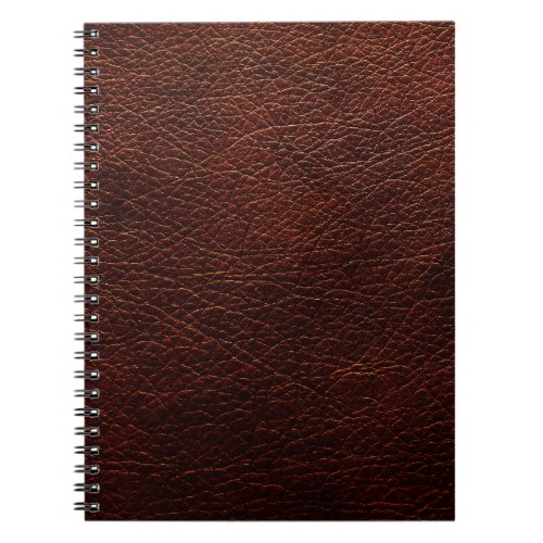 Dark Brown Leather Genuine Texture Background Notebook