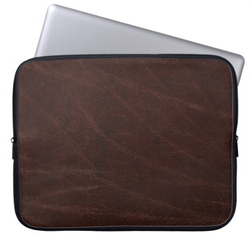 Dark Brown Leather Laptop Sleeve