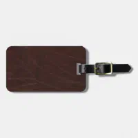 Luxury Luggage Tag - Dark Brown - Smooth Leather