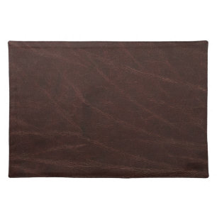 Dark Brown Leather Print Cloth Placemat