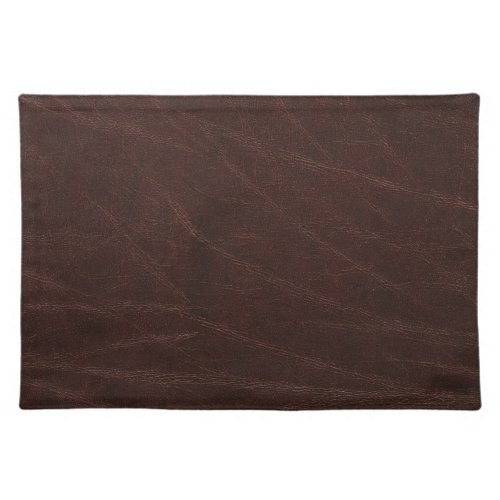 Dark Brown Leather Print Cloth Placemat