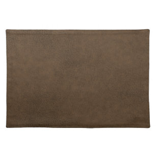 Dark Brown Leather Texture Pattern Background Cloth Placemat