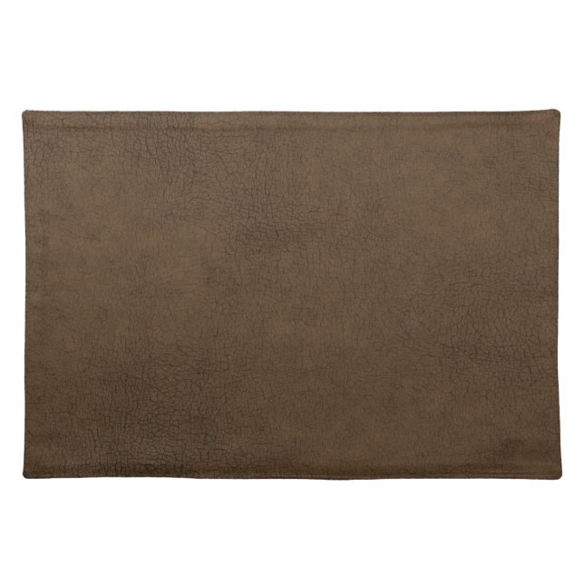 Dark Brown Leather Texture Pattern Background Cloth Placemat (Front)