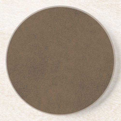 Dark Brown Leather Texture Pattern Background Coaster