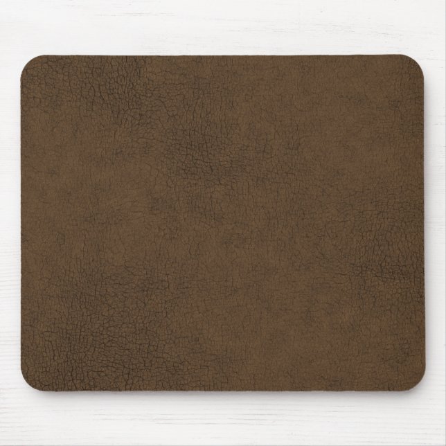 Dark Brown Leather Texture Pattern Background Mouse Pad (Front)