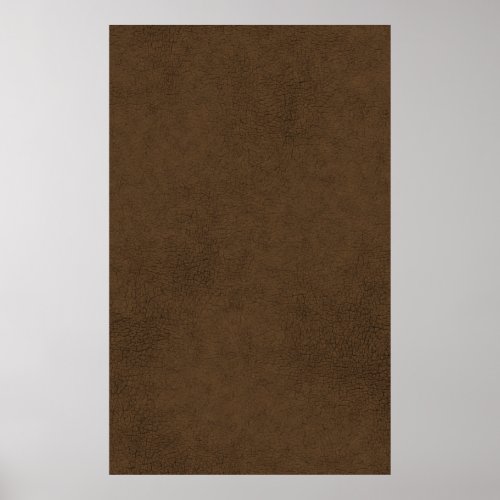 Dark Brown Leather Texture Pattern Background Poster