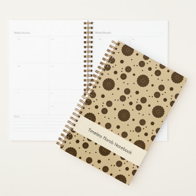 Dark Brown Micro Floral Sand Planner (Display)