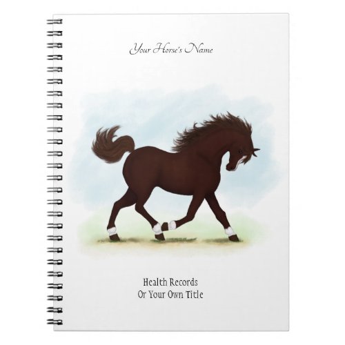 Dark Brown Personalized Horse Owners Journal