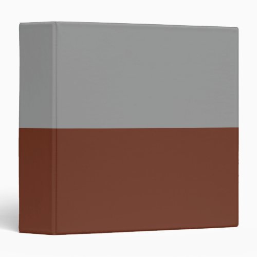 Dark Brown Red and Grey Simple Extra Wide Stripes 3 Ring Binder