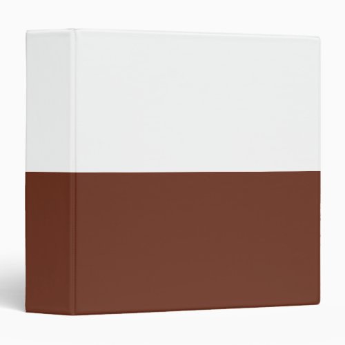 Dark Brown Red and White Simple Extra Wide Stripes 3 Ring Binder