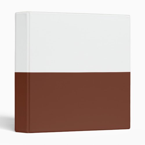 Dark Brown Red and White Simple Extra Wide Stripes 3 Ring Binder