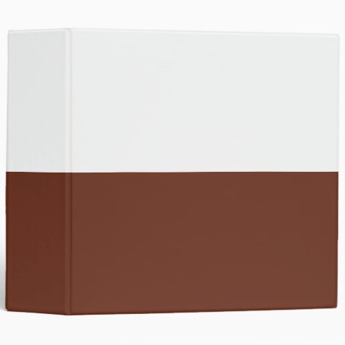 Dark Brown Red and White Simple Extra Wide Stripes 3 Ring Binder