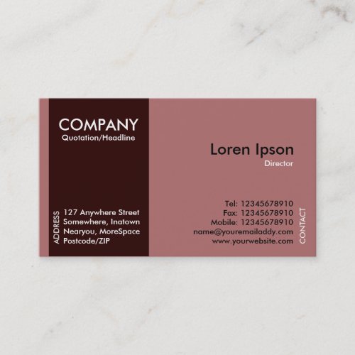 Dark Brown SideBand _ Mid Brown AF6D6D Business Card