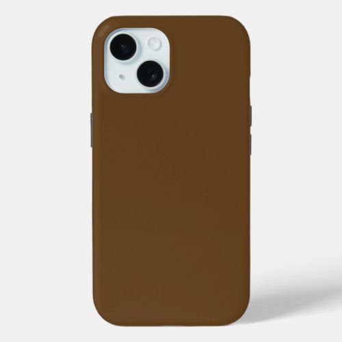Dark Brown Solid Color iPhone 15 Case