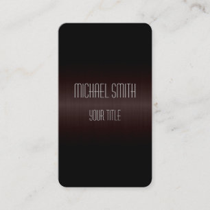 Dark Brown Stainless Steel Metal Business Card