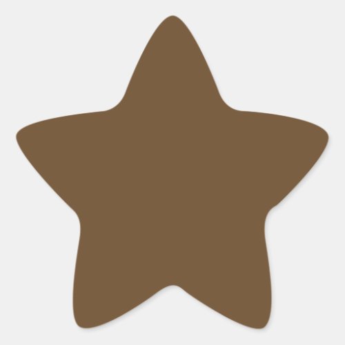 Dark Brown Star Sticker