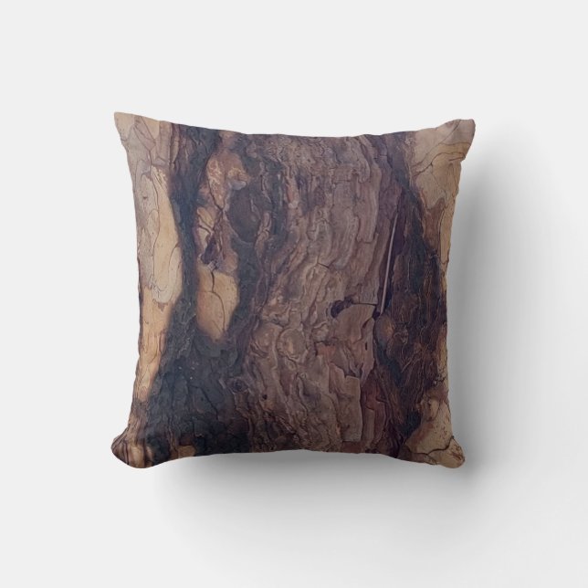 Dark Brown Symphony Throw Pillow (Front)