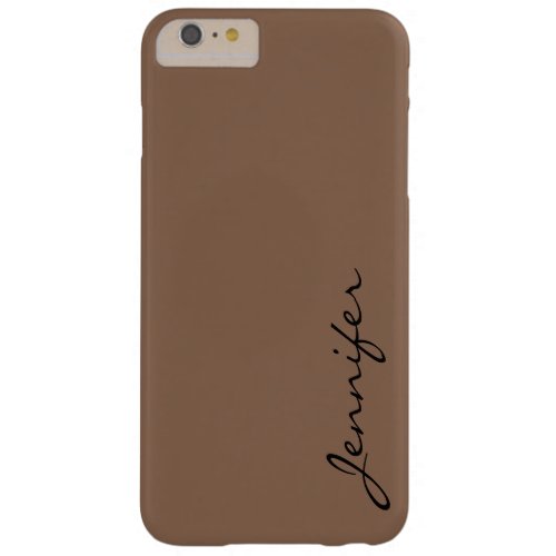 Dark brown_tangelo color background barely there iPhone 6 plus case