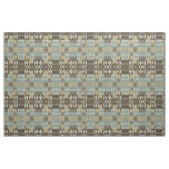 Dark Brown Taupe Beige Seafoam Green Ethnic Look Fabric
