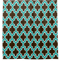 Dark Brown Teal White XL Moroccan #4DS