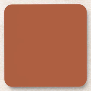 Dark Brown Terracotta Clay Solid Color 022-40-26 Beverage Coaster