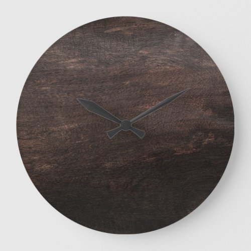 Dark Brown Wood Acrylic Wall Clock