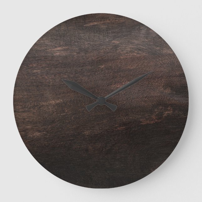 Dark Brown Wood Acrylic Wall Clock (Front)