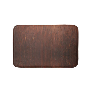 Dark Brown Wood Bathroom Mat