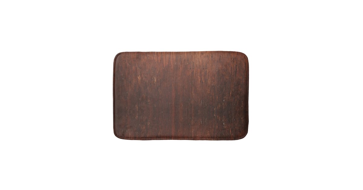 Dark Brown Wood Bath Mat by NewburyBoutique