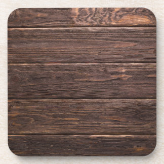 dark brown wood coaster set
