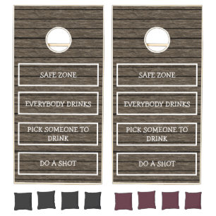 Dark brown Wood Drinking Rules Outdoors Game