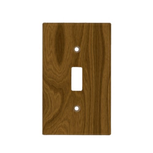 Dark Brown Wood Panel Light Switch Cover