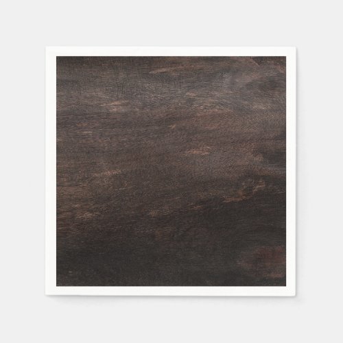 Dark Brown Wood Paper Napkin