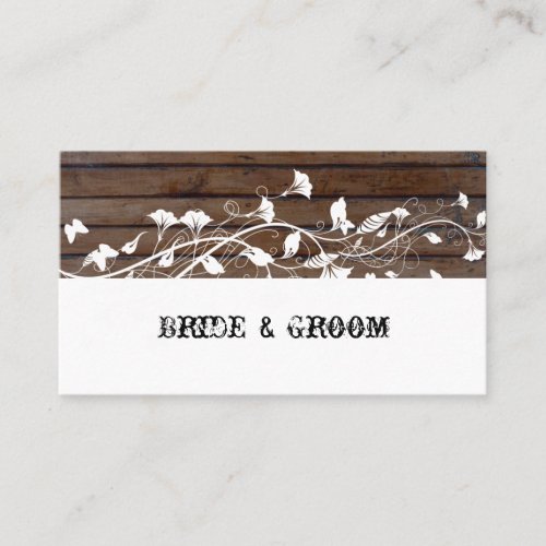 Dark Brown Wood Place Cards Business Card