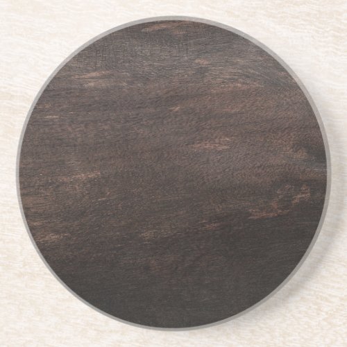 Dark Brown Wood Sandstone Coaster