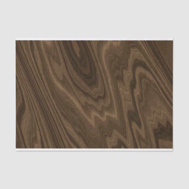Dark Brown Wood Texture Tissue Paper (Front)