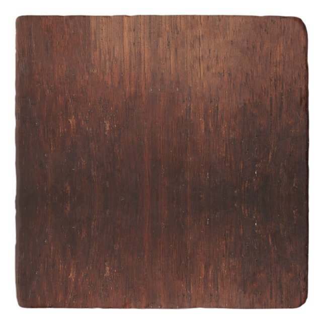 Dark Brown Wood Trivet (Front)