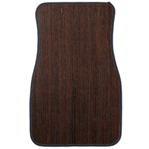 Dark Brown Wood Zazzle_Growshop. Car Floor Mat