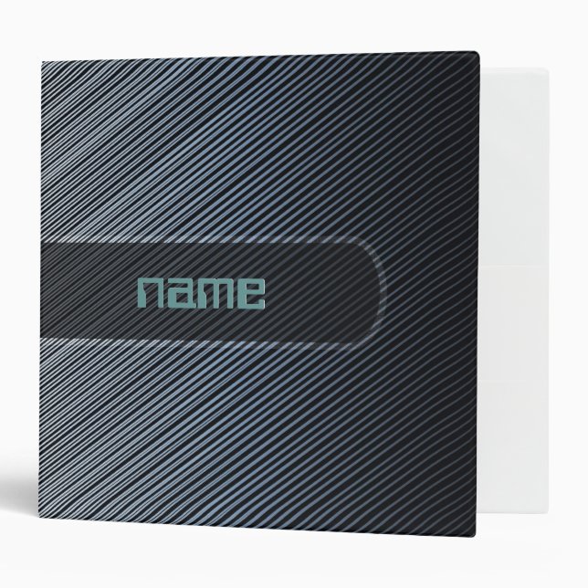 Dark & Brushed Metal 3 Ring Binder (Front/Inside)