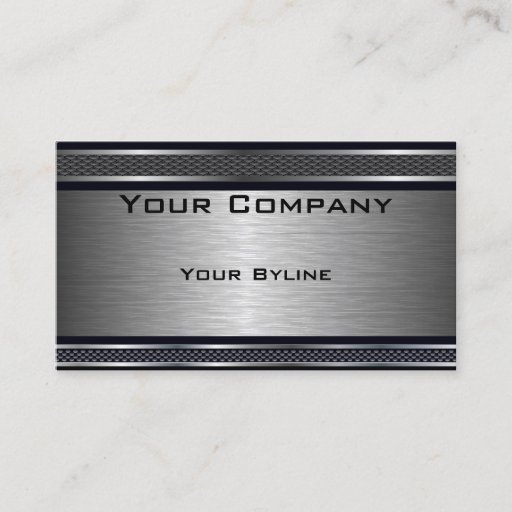 Customizable Dark Brushed Silver  Business Card