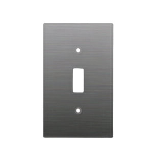 Dark Brushed Silver Metallic Look Light Switch Cover