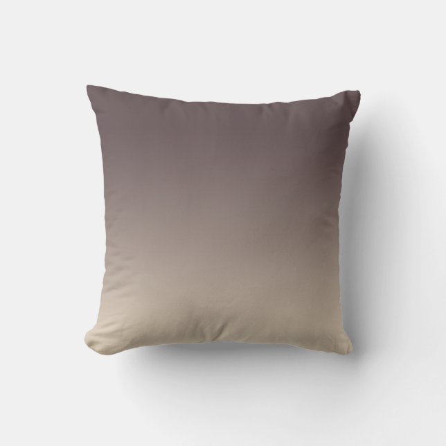 Dark Burgundy Off-White Ombre Effect Throw Pillow (Front)