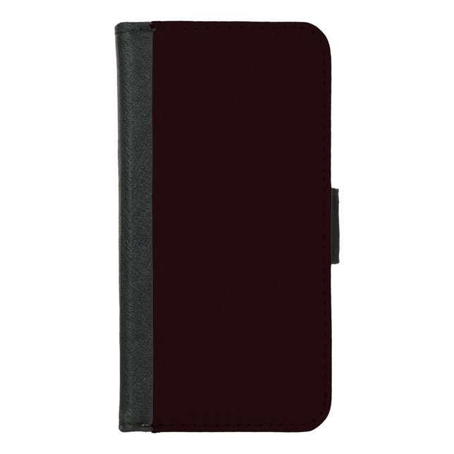 Dark Burgundy | Plain Burgundy  iPhone Wallet Case (Front)