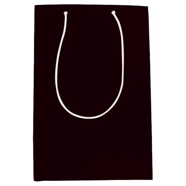 Dark Burgundy | Plain Burgundy  Medium Gift Bag (Front)