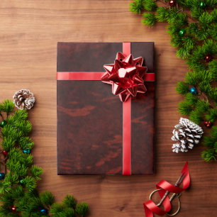 Dark Burgundy Red Marble Texture Wrapping Paper